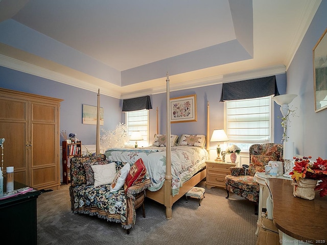 3 Timberland Way Unit 3, Beacon Falls, CT 06403 - bedroom with carpet floors, ornamental molding, and a raised ceiling