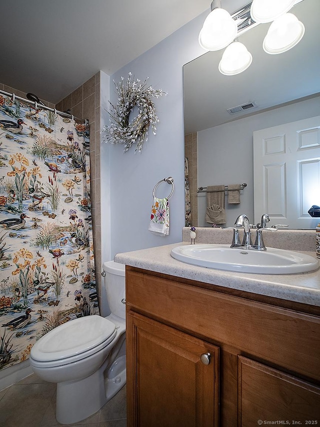 3 Timberland Way Unit 3, Beacon Falls, CT 06403 - bathroom featuring vanity, toilet, curtained shower, and tile patterned flooring