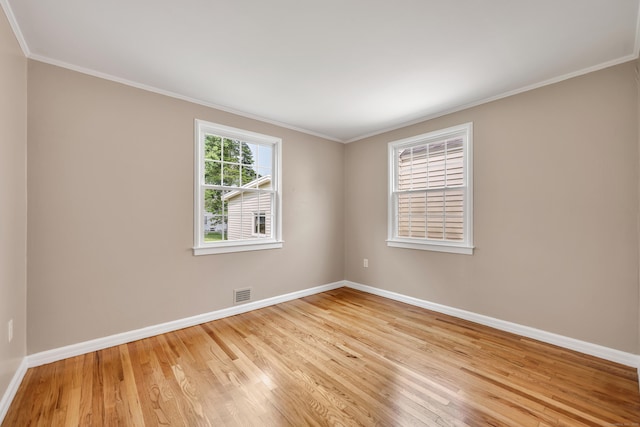 170 Morningside Dr E, Bristol, CT 06010 - spare room with baseboards, light wood-style flooring, and ornamental molding