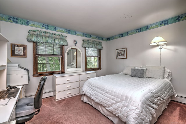 31 Country Ridge Dr, Monroe, CT 06468 - carpeted bedroom featuring a baseboard radiator and an office area
