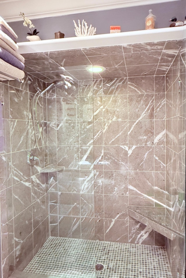 12 Heritage Crst Unit E, Southbury, CT 06488 - full bathroom featuring tiled shower