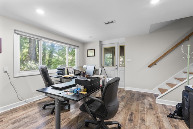23 Rockmeadow Rd, Norwalk, CT 06850 - office with wood finished floors, baseboards, and recessed lighting