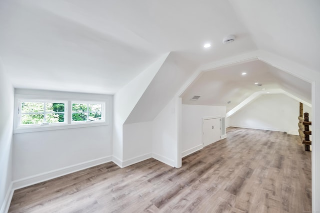 153 Valley Forge Rd, Weston, CT 06883 - additional living space featuring vaulted ceiling, wood finished floors, recessed lighting, and baseboards