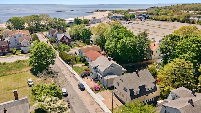 46 Park St, New London, CT 06320 - aerial view of residential area featuring a large body of water