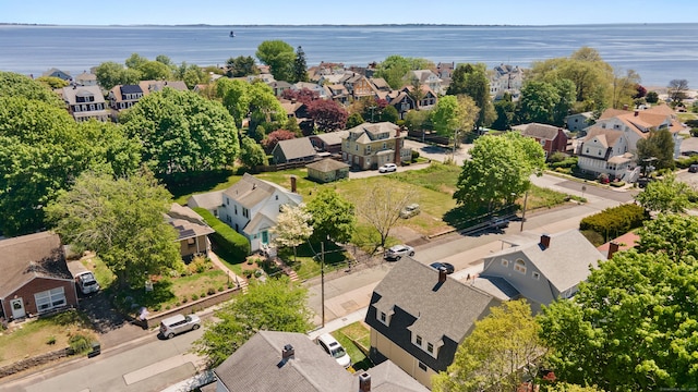 46 Park St, New London, CT 06320 - aerial perspective of suburban area featuring a large body of water