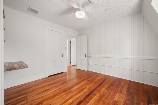 46 Park St, New London, CT 06320 - unfurnished bedroom with hardwood / wood-style floors and ceiling fan