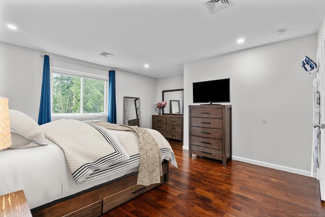 92 Lafayette St Apt 5, Stamford, CT 06902 - bedroom with dark wood-style floors and recessed lighting