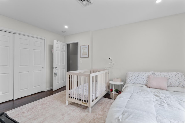 92 Lafayette St Apt 5, Stamford, CT 06902 - bedroom featuring wood finished floors, recessed lighting, and a closet