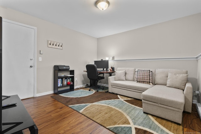 92 Lafayette St Apt 5, Stamford, CT 06902 - home office with wood finished floors and baseboards