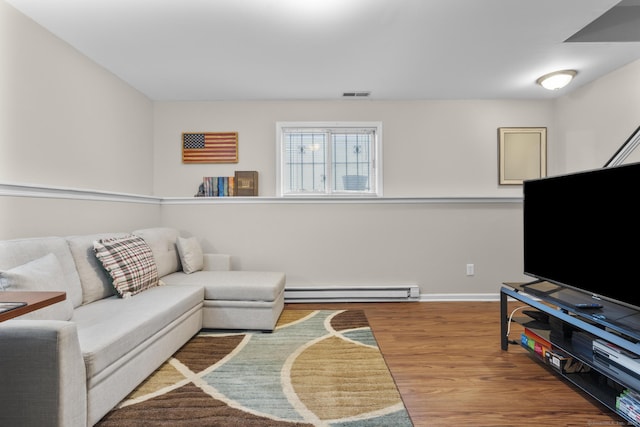 92 Lafayette St Apt 5, Stamford, CT 06902 - living area with wood finished floors and baseboard heating