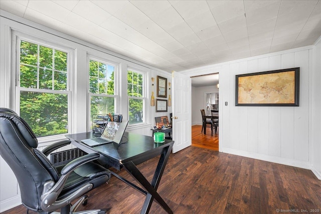 17 Wild Rose Pl, Waterford, CT 06385 - home office featuring dark wood finished floors and baseboards