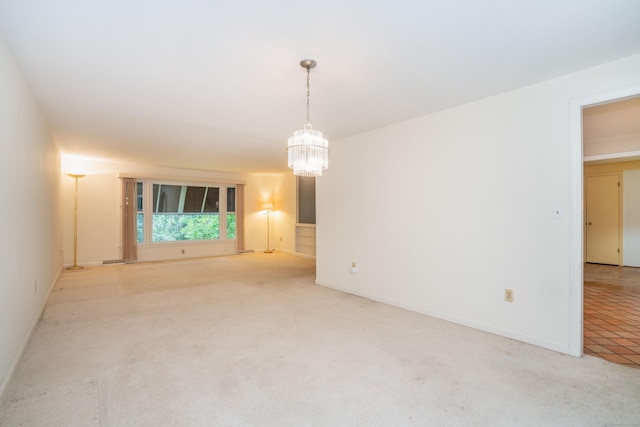 35 Chestnut Hill Rd, Simsbury, CT 06092 - empty room with a chandelier and carpet flooring