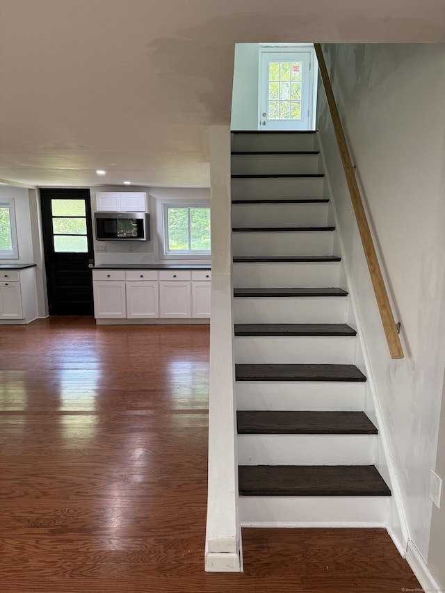 116 Howd Rd, Durham, CT 06422 - staircase featuring wood finished floors and recessed lighting