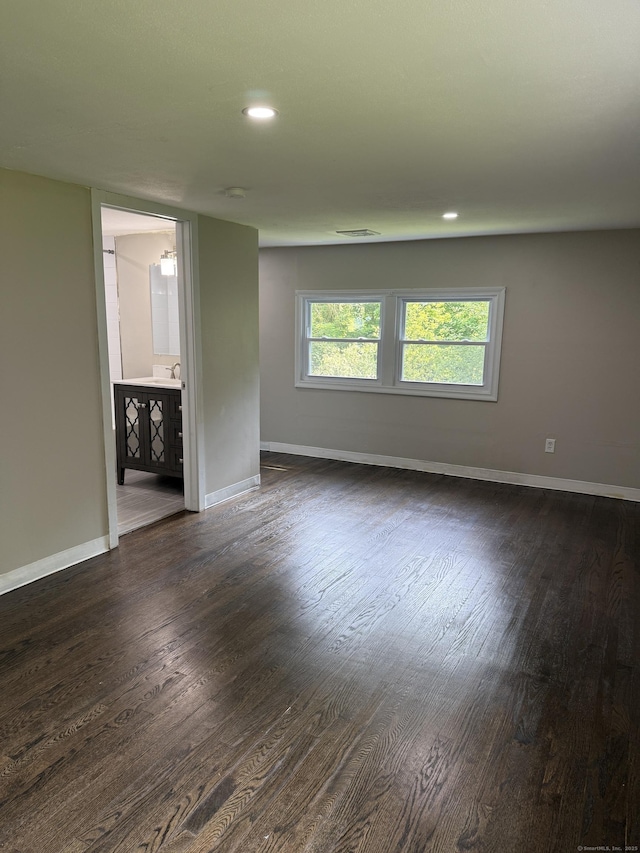 116 Howd Rd, Durham, CT 06422 - unfurnished room with dark wood-style flooring and recessed lighting