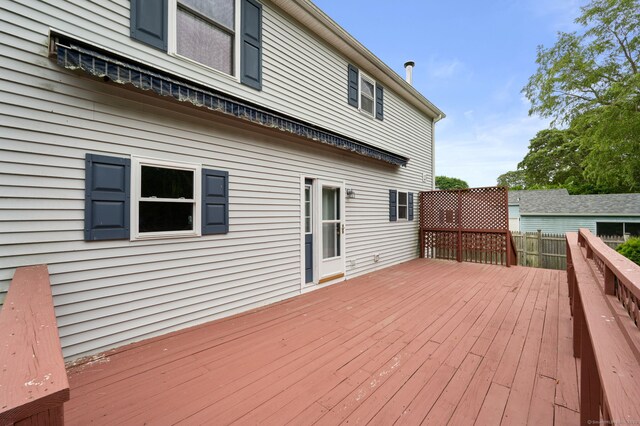 42 Cindy Ln, Groton, CT 06355 - view of wooden deck