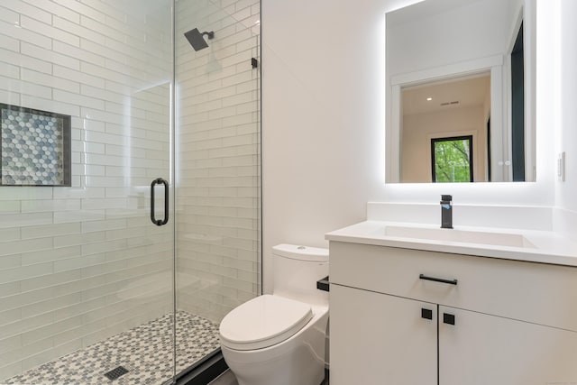 22 Limekiln Rd, Redding, CT 06896 - full bath featuring toilet, a stall shower, and vanity