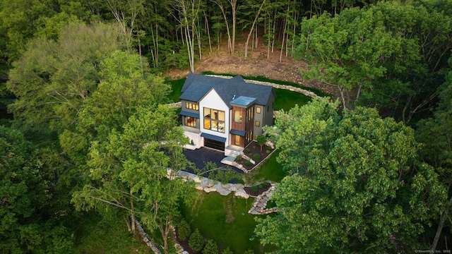 22 Limekiln Rd, Redding, CT 06896 - aerial view of property and surrounding area with a forest