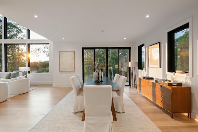 22 Limekiln Rd, Redding, CT 06896 - dining room with light wood-style flooring, recessed lighting, and baseboards