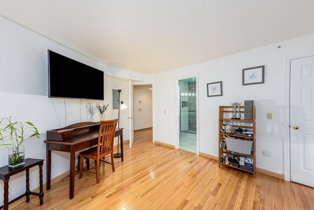 2 Mansfield Grove Rd Apt 160, East Haven, CT 06512 - office area featuring light wood-type flooring and baseboards