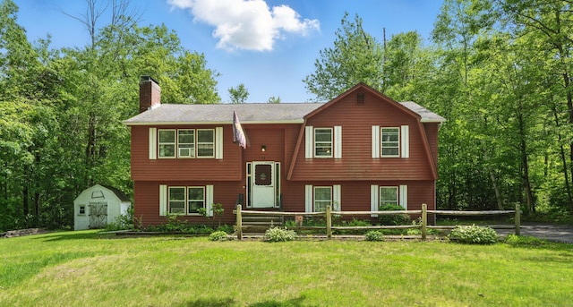 75 Mountain Rd, Hartland, CT 06027 - bi-level home featuring a chimney