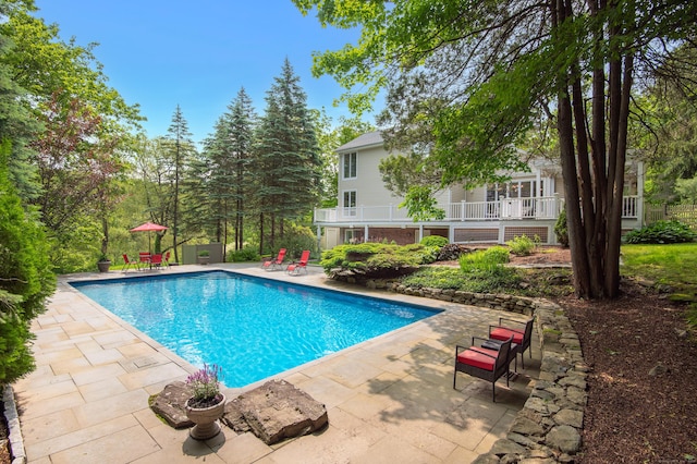 156 Main St, Ridgefield, CT 06877 - outdoor pool featuring a patio area