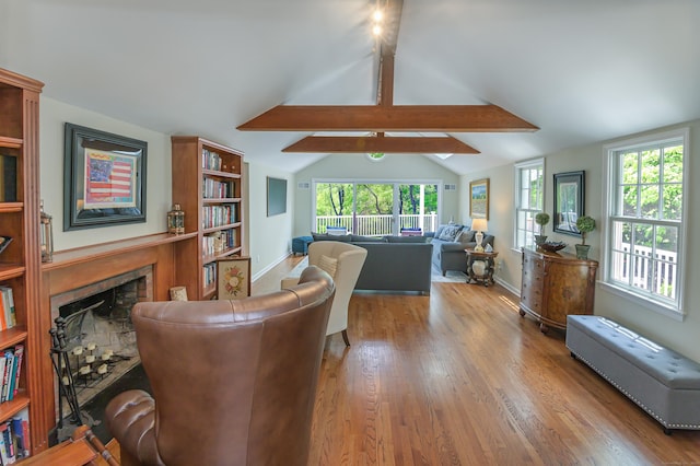 156 Main St, Ridgefield, CT 06877 - living room with wood finished floors, a fireplace, and baseboards