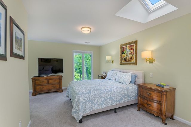 156 Main St, Ridgefield, CT 06877 - carpeted bedroom with a skylight and baseboards