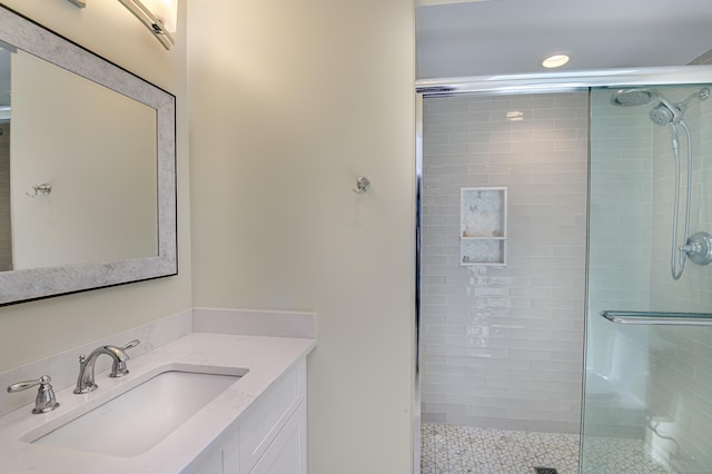 156 Main St, Ridgefield, CT 06877 - full bath with a stall shower and vanity