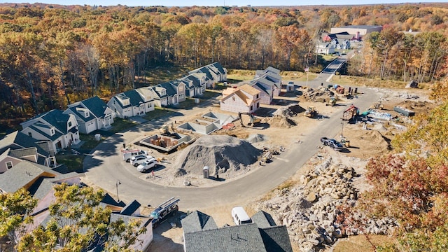 7 Ivy Hill Rd, Waterford, CT 06385 - aerial view of property and surrounding area featuring a heavily wooded area and nearby suburban area
