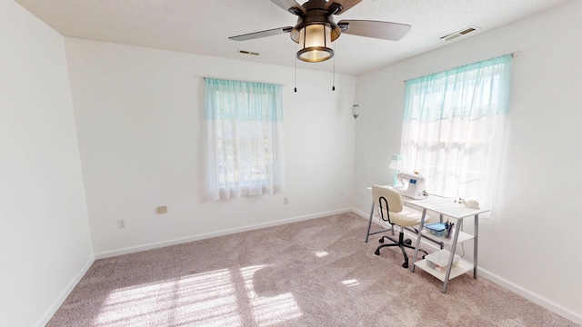 77 Bassett Rd, North Haven, CT 06473 - office space with carpet flooring, a ceiling fan, and baseboards