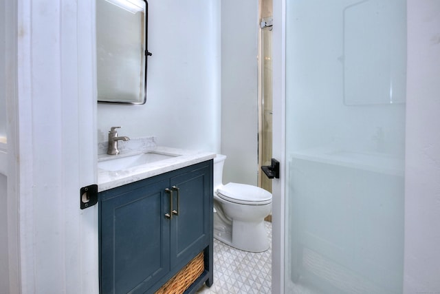 59 Thornhill Rd, Fairfield, CT 06824 - full bath featuring vanity, a walk in shower, and tile patterned floors