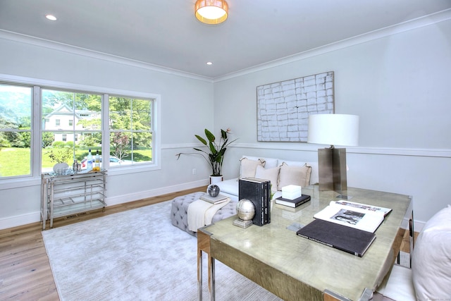 59 Thornhill Rd, Fairfield, CT 06824 - home office with ornamental molding and wood finished floors