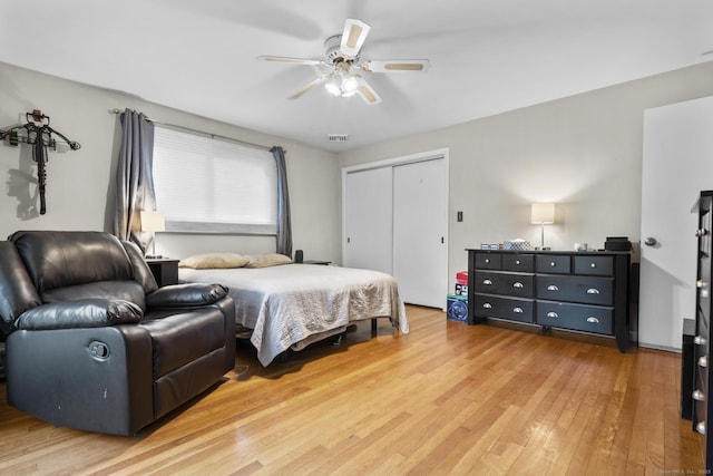 7 Lorma Ave, Trumbull, CT 06611 - bedroom featuring wood finished floors, a closet, and ceiling fan