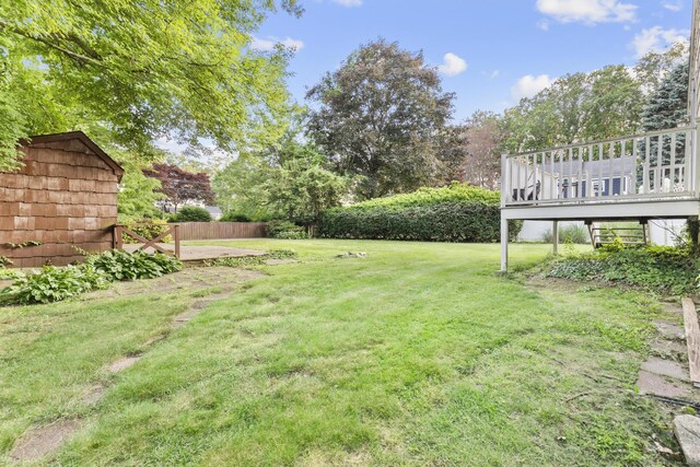 7 Lorma Ave, Trumbull, CT 06611 - view of yard with a deck