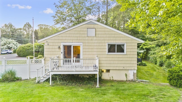 7 Lorma Ave, Trumbull, CT 06611 - rear view of house featuring a deck