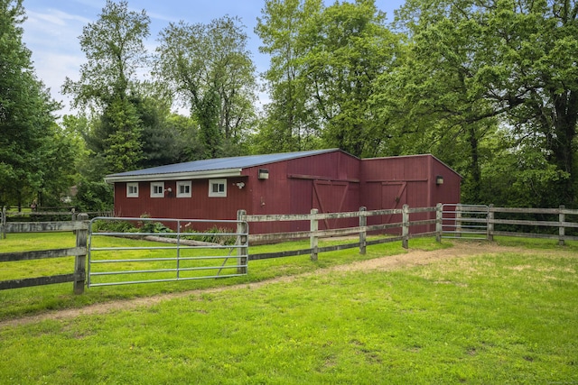 view of horse barn