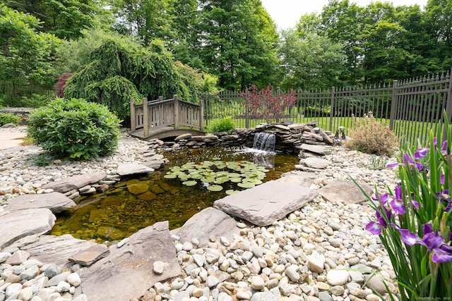 70R Tri Mountain Rd, Durham, CT 06422 - view of yard featuring a small pond
