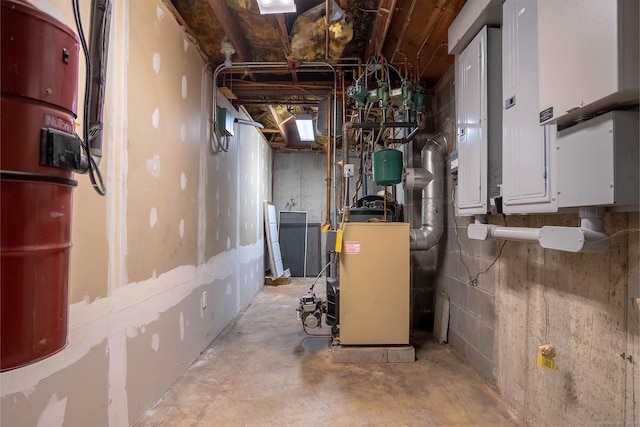 70R Tri Mountain Rd, Durham, CT 06422 - unfinished below grade area featuring a heating unit and a central vacuum unit