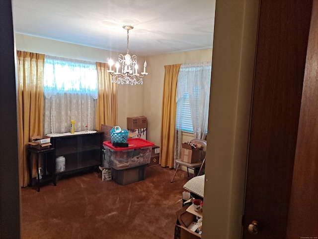746 Hillside Ave, Hartford, CT 06106 - bedroom with carpet floors and a chandelier