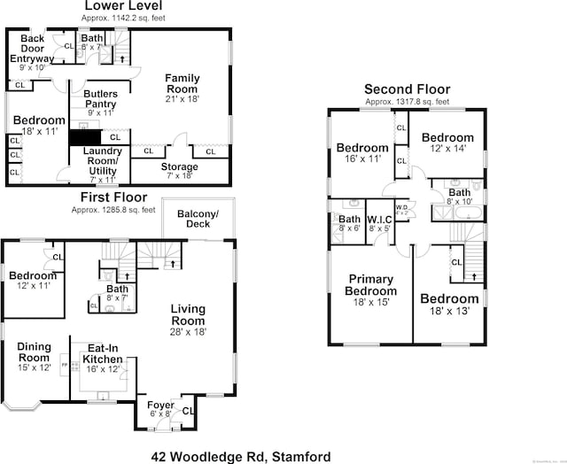 42 Woodledge Rd, Stamford, CT 06907 - view of floor plan / room layout