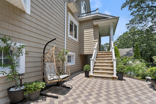 42 Woodledge Rd, Stamford, CT 06907 - view of patio featuring stairs