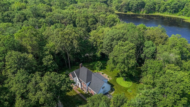 87 Falcon Crest Rd, Middlebury, CT 06762 - aerial view of property and surrounding area with a forest and a large body of water