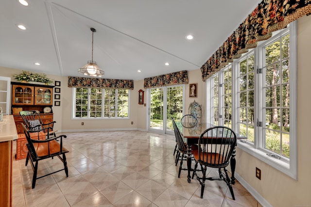 87 Falcon Crest Rd, Middlebury, CT 06762 - dining space with baseboards and recessed lighting