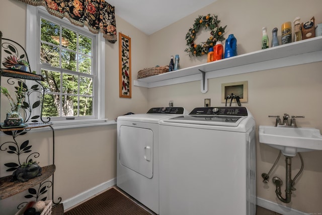 87 Falcon Crest Rd, Middlebury, CT 06762 - washroom with plenty of natural light and washer and clothes dryer