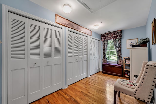 87 Falcon Crest Rd, Middlebury, CT 06762 - sitting room featuring attic access and light wood-type flooring
