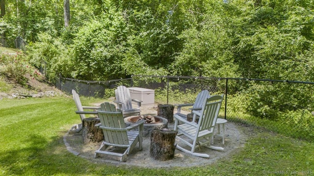 17 Raven Crest Dr, Bethel, CT 06801 - view of yard with a fire pit
