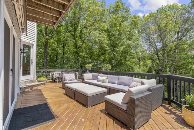 17 Raven Crest Dr, Bethel, CT 06801 - deck with outdoor lounge area