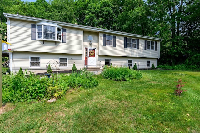 34 Cedar Rock Rd, Woodbridge, CT 06525 - split foyer home featuring a front lawn and entry steps