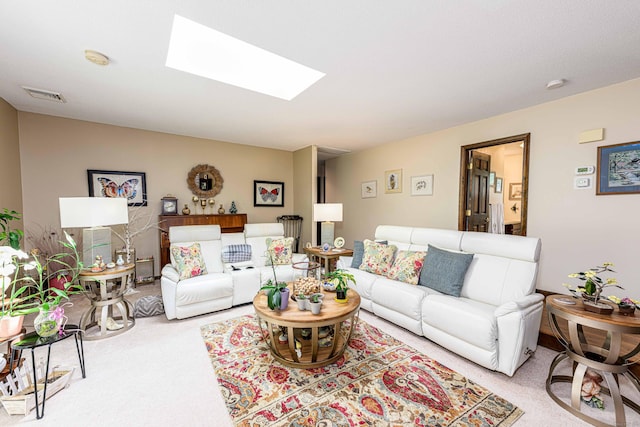 34 Cedar Rock Rd, Woodbridge, CT 06525 - carpeted living area with a skylight