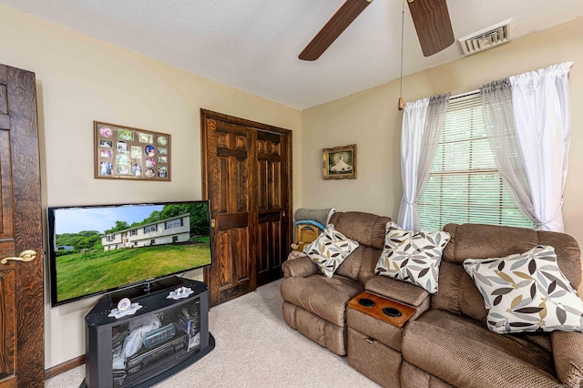 34 Cedar Rock Rd, Woodbridge, CT 06525 - living area with carpet and ceiling fan